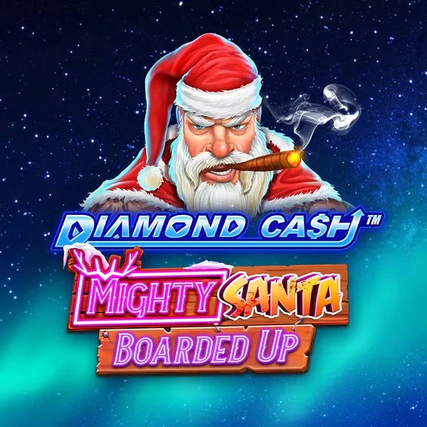 Diamond Cash Mighty Santa Boarded Up slot logo by Greentube at Casinacho Casino