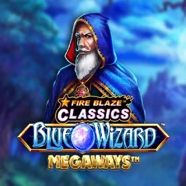 Fire Blaze Blue Wizard Megaways by Rarestone Gaming, showcased at casinachocasino.eu.com – game logo
