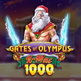 Gates of Olympus Xmas 1000 online game logo by Pragmatic Play on casinachocasino.eu.com